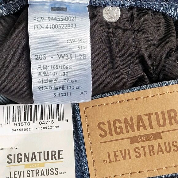 Levi 20S 35x23 Signature Gold Label Levi Strauss Totally Shaping Straight Capri - Picture 11 of 13